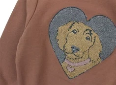Wheat sweatshirt Terry dog vintage rose